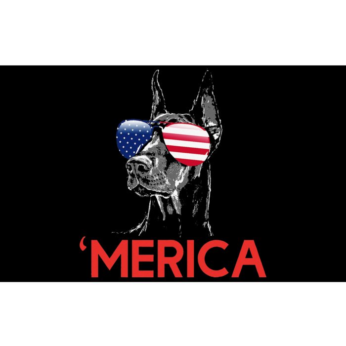 Merica Doberman American Flag 4th of July Dobie Bumper Sticker