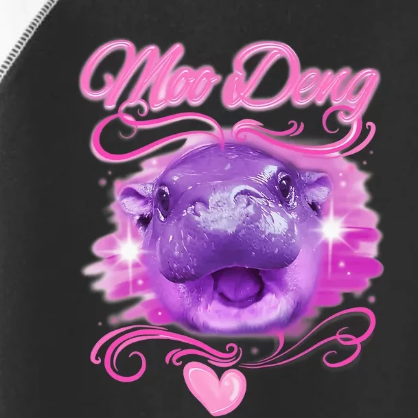 Moo Deng Airbrush Cute Baby Hippo Moo Deng Bouncy Pig Toddler Fine Jersey T-Shirt