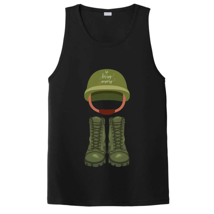 Memorial Day Armed Forces Honor The Fallen Soldiers Military Gift Performance Tank