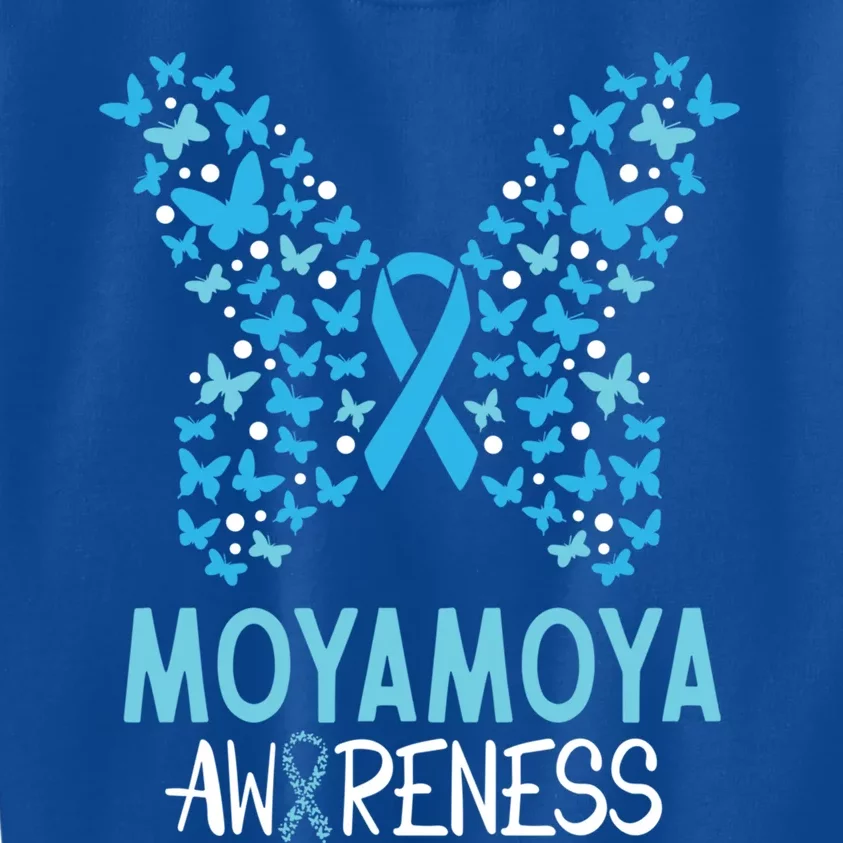 Moyamoya Disease Awareness Butterfly Cute Gift And Gift Kids Sweatshirt