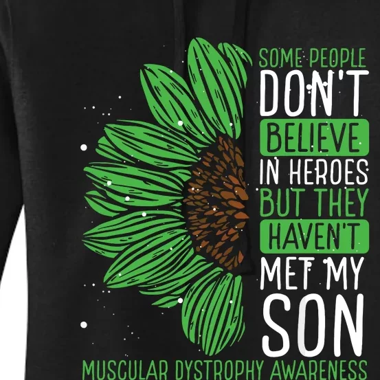 Muscular Dystrophy Awareness Ribbon Son Survivor Warrior Women's Pullover Hoodie