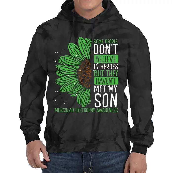 Muscular Dystrophy Awareness Ribbon Son Survivor Warrior Tie Dye Hoodie