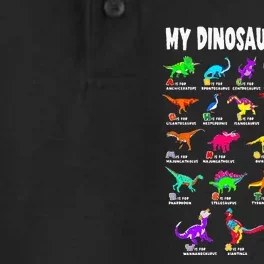 My Dinosaur Alphabet Funny Learn Alphabet With Dinosaurs Dry Zone Grid Performance Polo