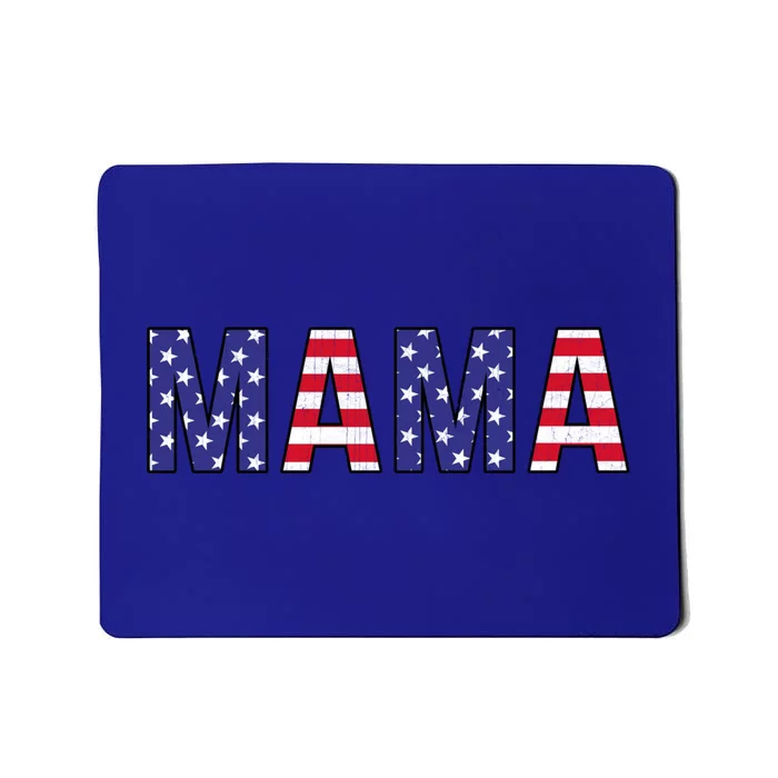 Mothers Day American Flag Graphic Vintage Usa Flag Mama Gift Mousepad