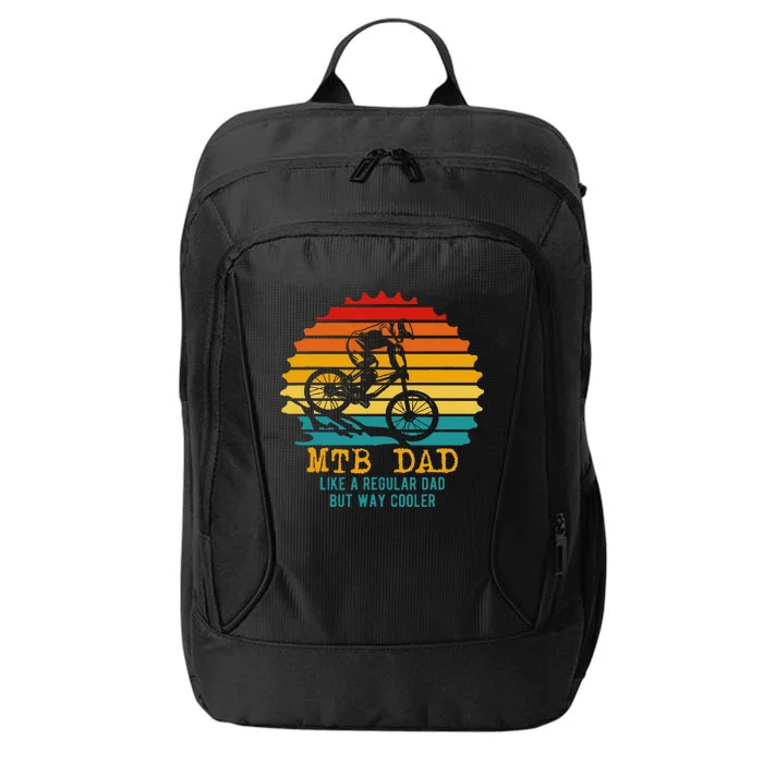 Mtb Dad Apparel Retro Mountain Bike Dad City Backpack