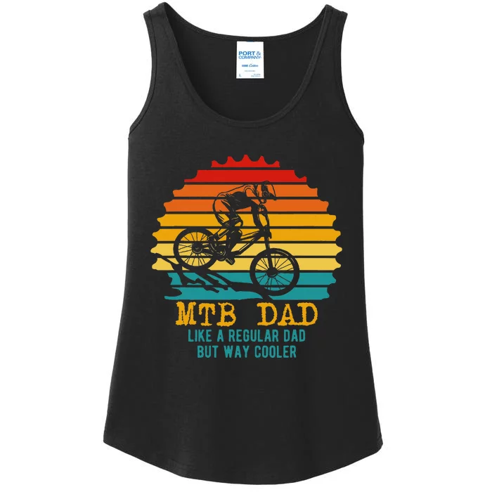 Mtb Dad Apparel Retro Mountain Bike Dad Ladies Essential Tank