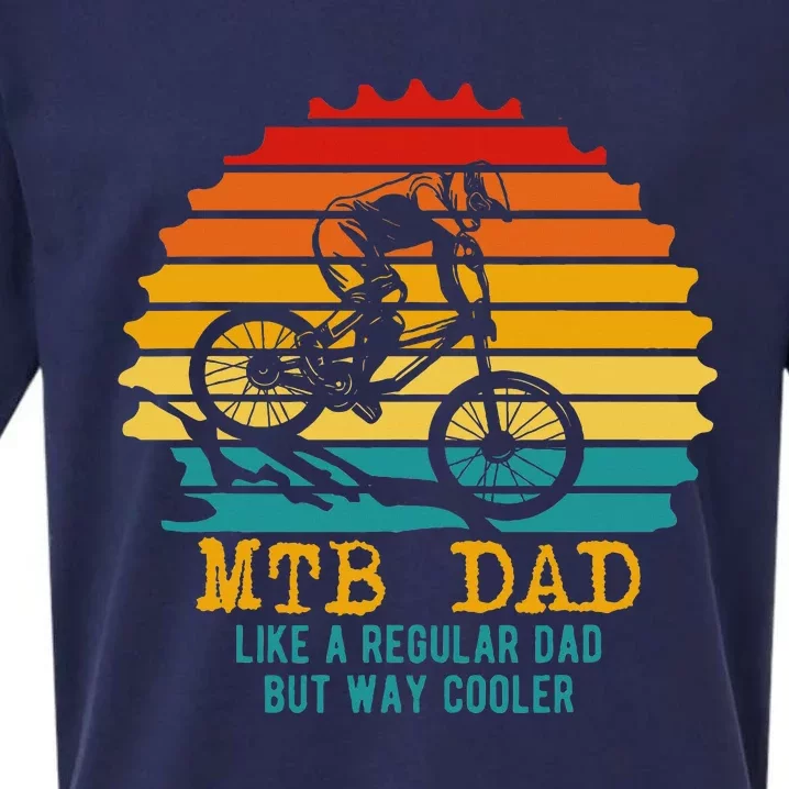 Mtb Dad Apparel Retro Mountain Bike Dad Sueded Cloud Jersey T-Shirt