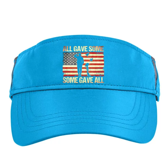 Memorial Day All Gave Some Some Gave All Gift Adult Drive Performance Visor