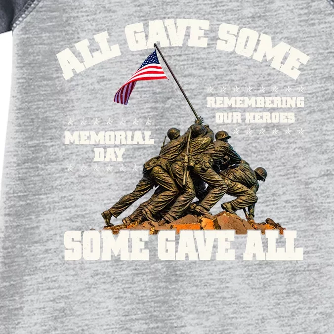 Memorial Day All Gave Some Some Gave All Remembering Our Heroes Infant Baby Jersey Bodysuit