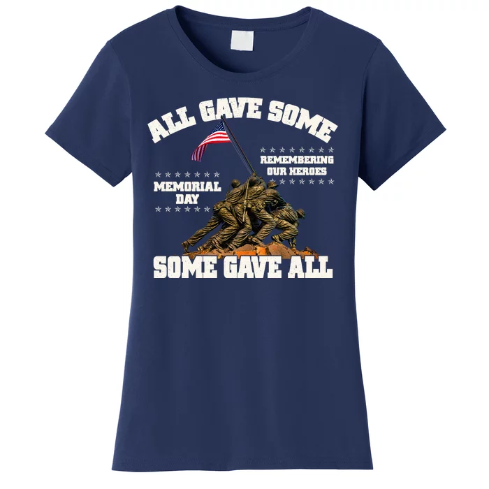 Memorial Day All Gave Some Some Gave All Remembering Our Heroes Women's T-Shirt