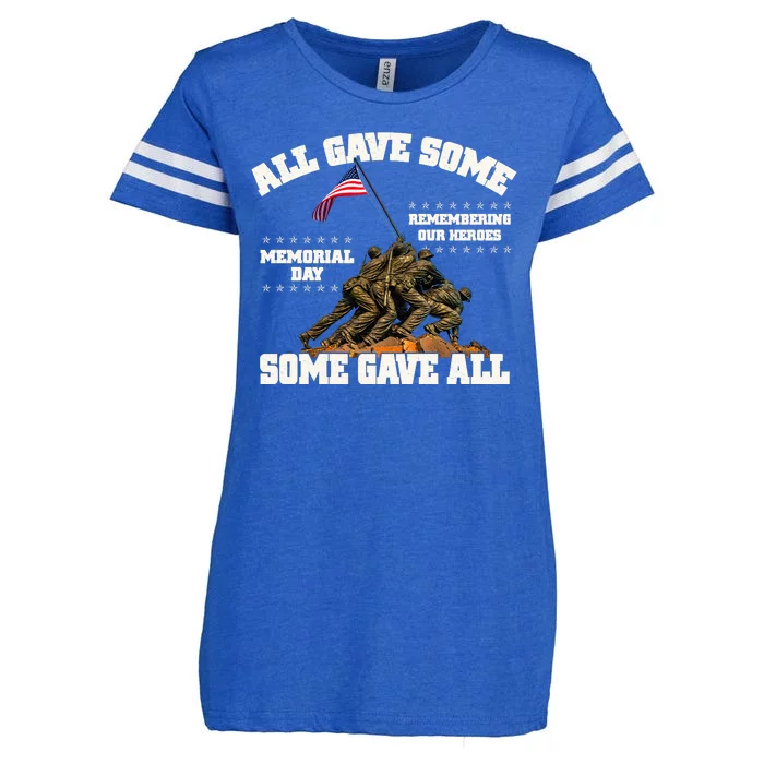 Memorial Day All Gave Some Some Gave All Remembering Our Heroes Enza Ladies Jersey Football T-Shirt