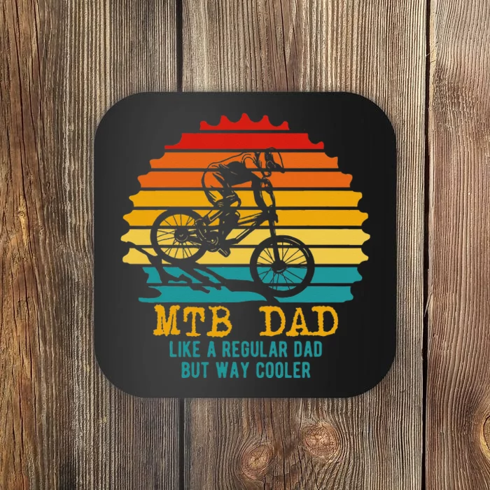 MTB Dad Apparel Retro Mountain Bike Dad Coaster