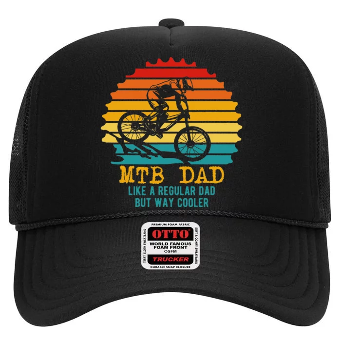 MTB Dad Apparel Retro Mountain Bike Dad High Crown Mesh Trucker Hat