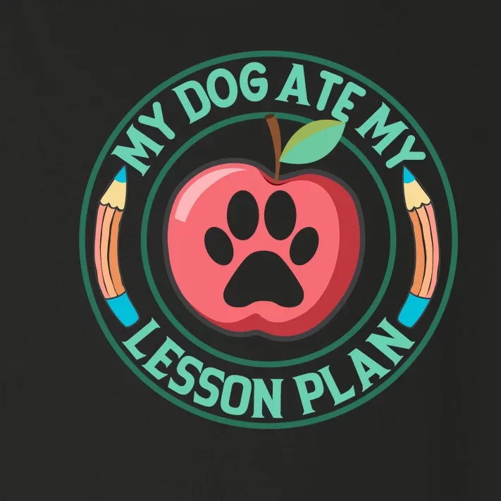 My Dog Ate My Lesson Plan Teacher Humor Graphic Toddler Long Sleeve Shirt