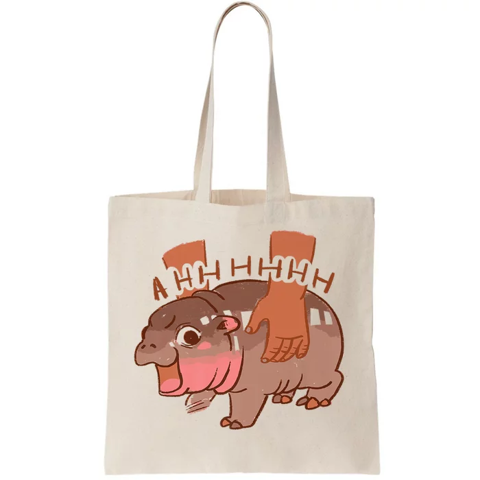 Moo Deng A Hh Hhhh Hippo Funny Tote Bag