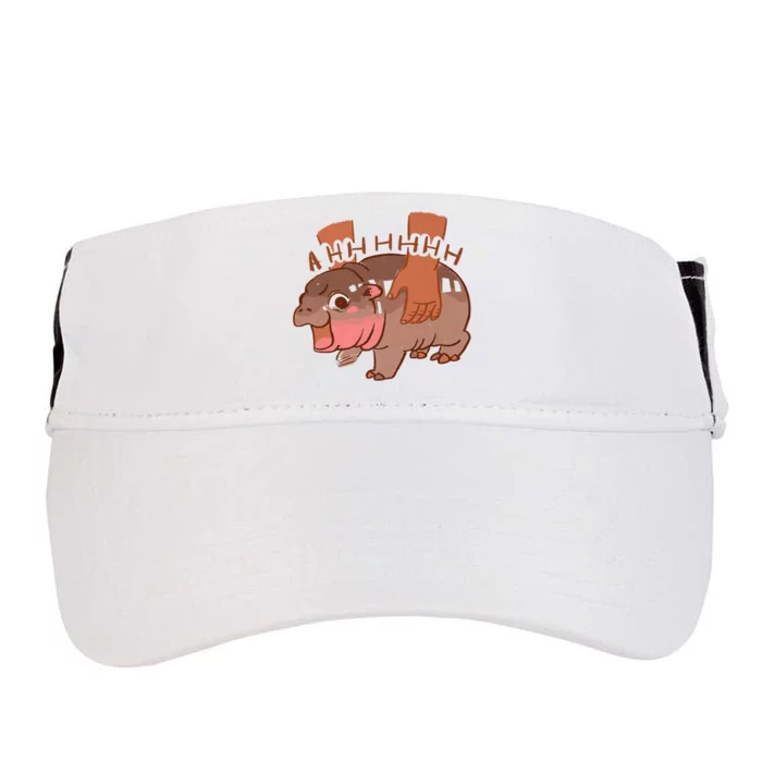 Moo Deng A Hh Hhhh Hippo Funny Adult Drive Performance Visor