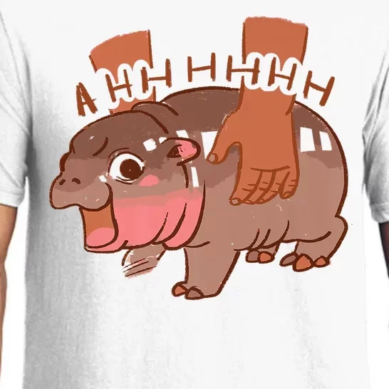 Moo Deng A Hh Hhhh Hippo Funny Pajama Set