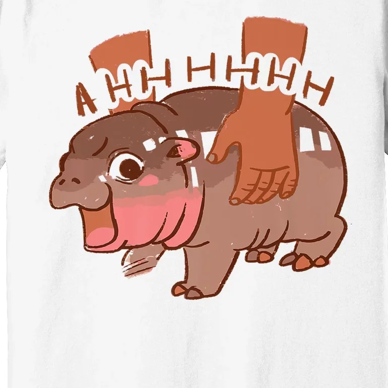 Moo Deng A Hh Hhhh Hippo Funny Premium T-Shirt