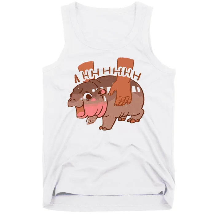 Moo Deng A Hh Hhhh Hippo Funny Tank Top