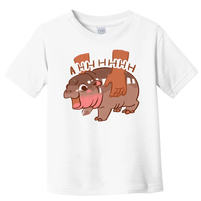 Moo Deng A Hh Hhhh Hippo Funny Toddler T-Shirt