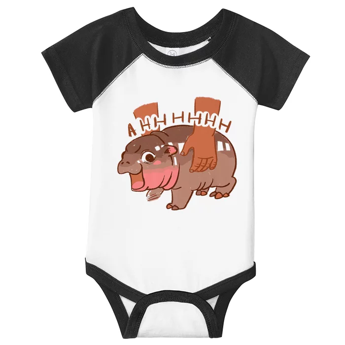 Moo Deng A Hh Hhhh Hippo Funny Infant Baby Jersey Bodysuit