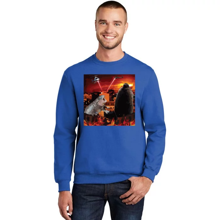 Moo Deng And Pesto Battle Sweatshirt