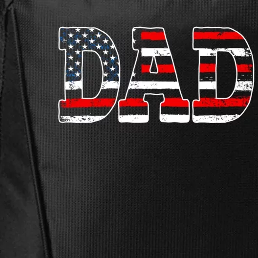 Military Dad American Flag Funny Fathers Day For Daddy Gift City Backpack