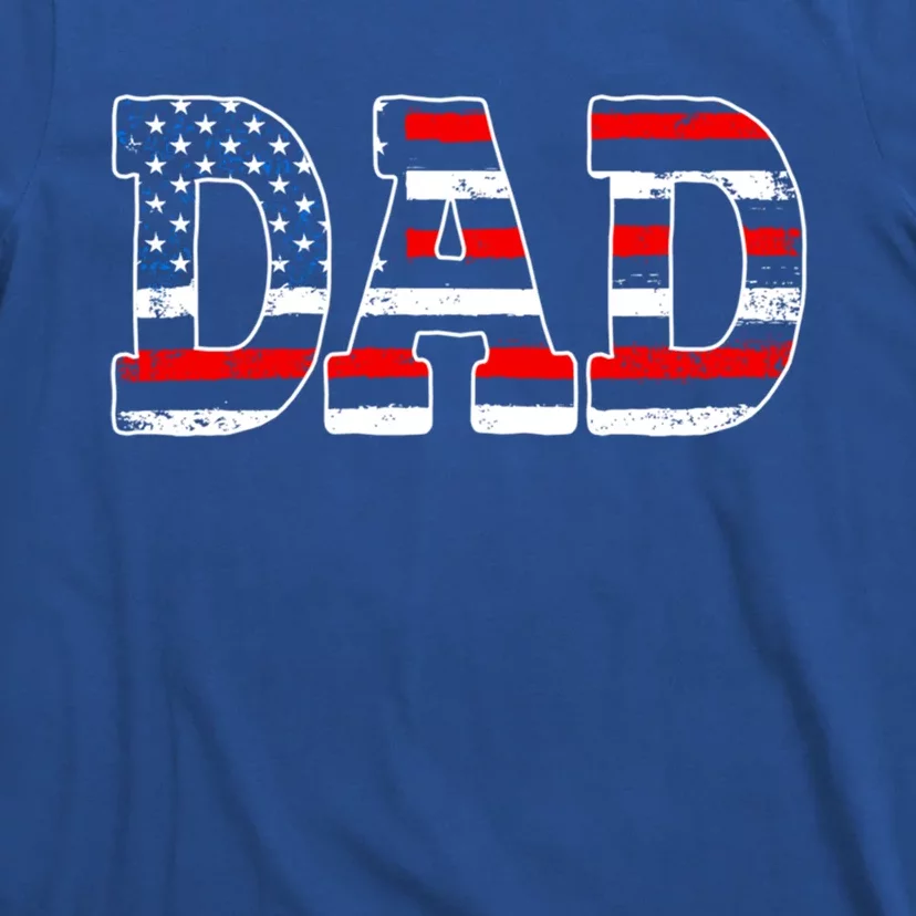 Military Dad American Flag Funny Fathers Day For Daddy Gift T-Shirt