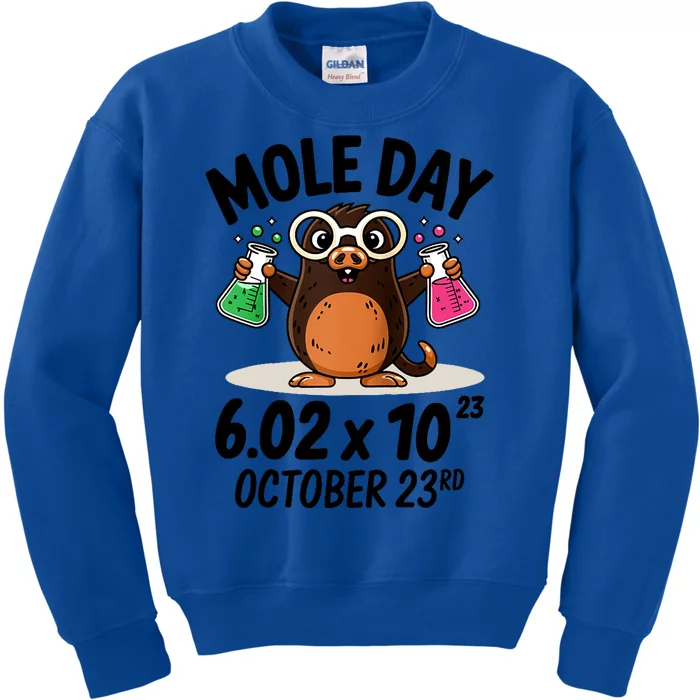 Mole Day Avogadros Number October 23rd Raglan Baseball Gift Kids Sweatshirt