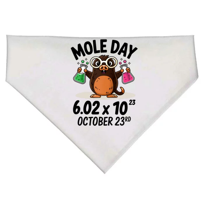 Mole Day Avogadros Number October 23rd Raglan Baseball Gift USA-Made Doggie Bandana