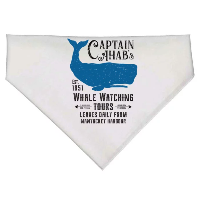 Moby Dick Ahab Whale Watching Vintage Herman Melville USA-Made Doggie Bandana