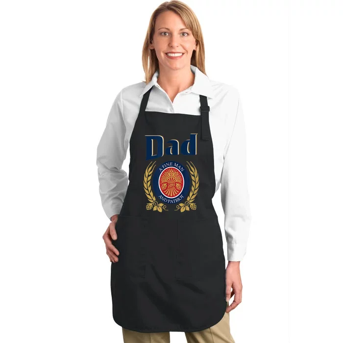 Miller Dad A Fine Man And Patriot Fathers Day Shirt Full-Length Apron With Pocket