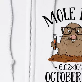 Mole Day AvogadroS Number October 23rd Full Zip Hoodie