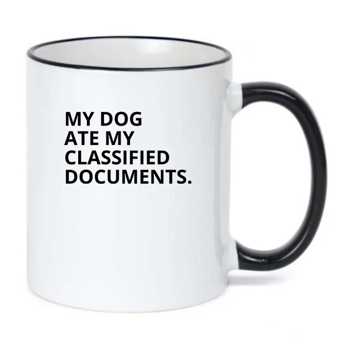 My Dog Ate My Classified Documents Black Color Changing Mug