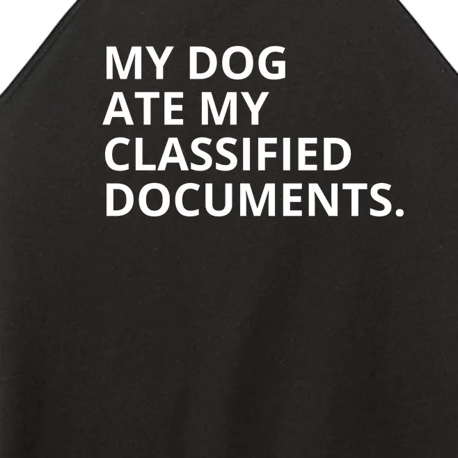 My Dog Ate My Classified Documents Women’s Perfect Tri Rocker Tank