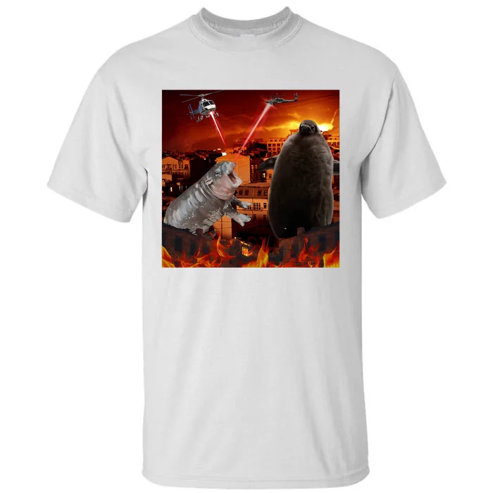 Moo Deng And Pesto Battle Tall T-Shirt