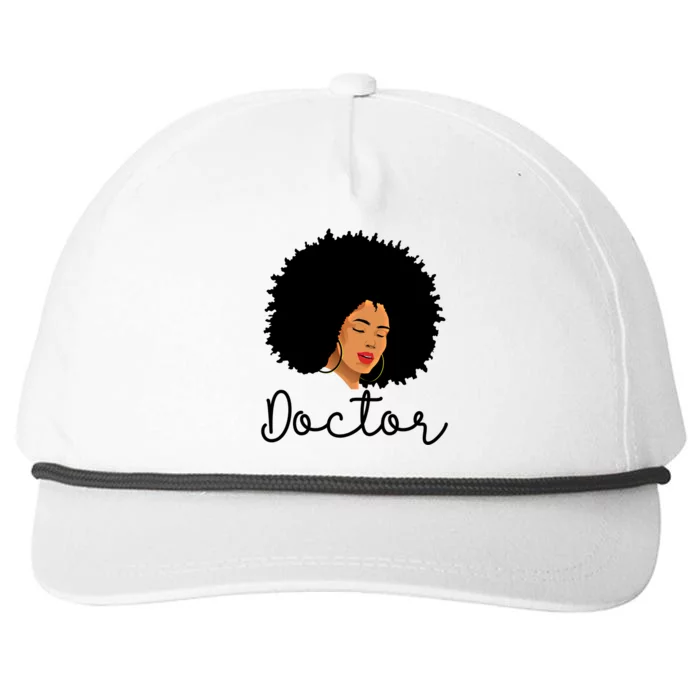 Medical Doctor Afro American Medical Student Doctor Cute Gift Snapback Five-Panel Rope Hat