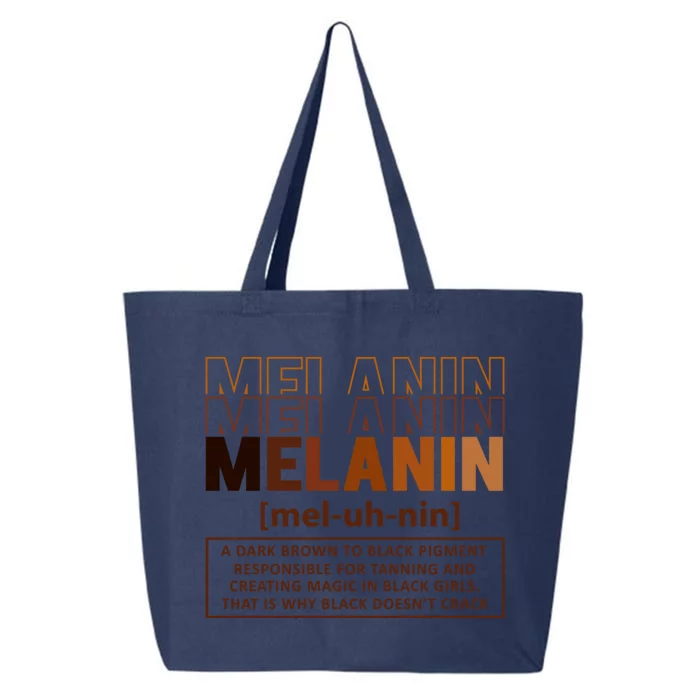 Melanin Definition Black History Month Black Gift 25L Jumbo Tote