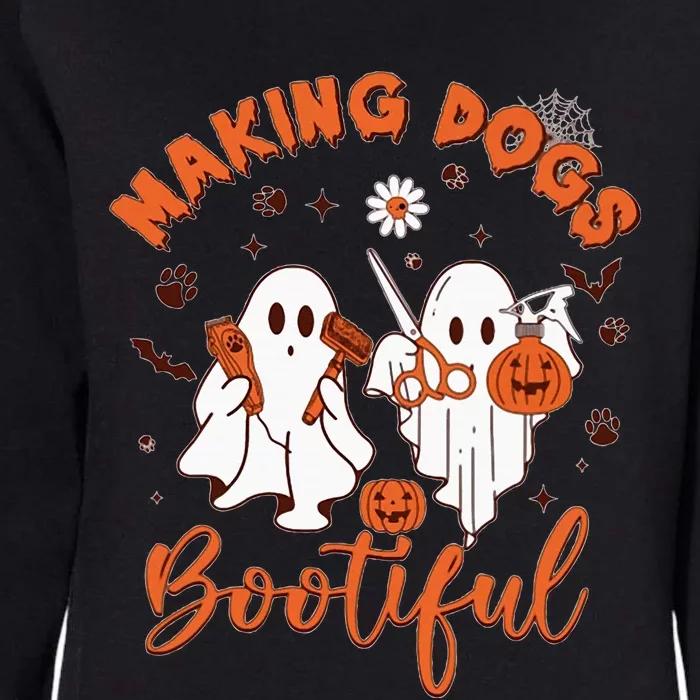 Making Dogs Bootiful Halloween Womens California Wash Sweatshirt