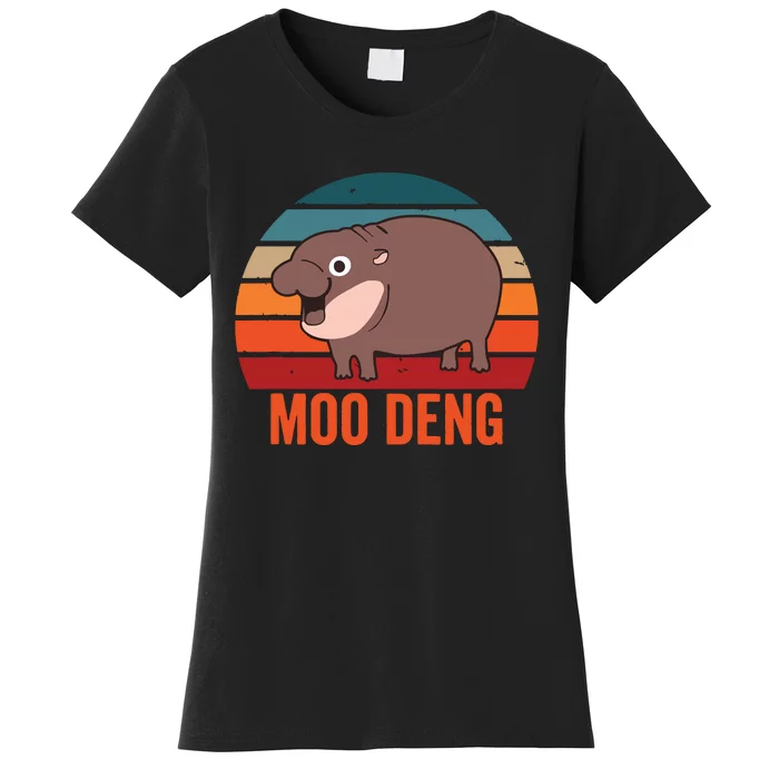 Moo Deng Baby Hippo Zoo Baby Hippo Vintage Women's T-Shirt