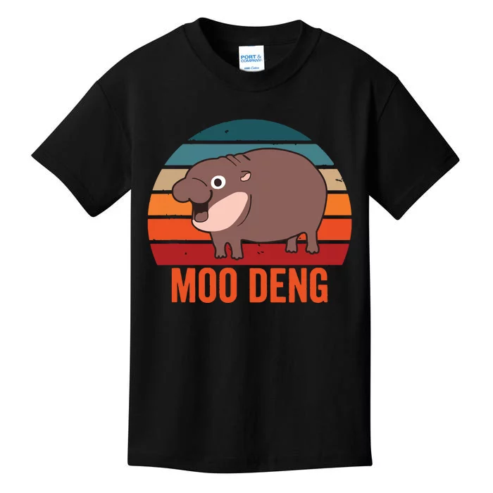 Moo Deng Baby Hippo Zoo Baby Hippo Vintage Kids T-Shirt