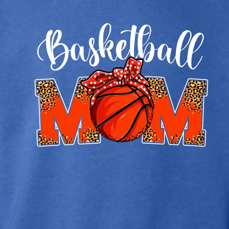 Mothers Day Basketball Mom Leopard Game Day Mom Life Gift Toddler Hoodie