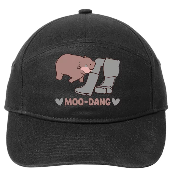 Moo Deng Bouncy Pig In Thai Picture 7-Panel Snapback Hat