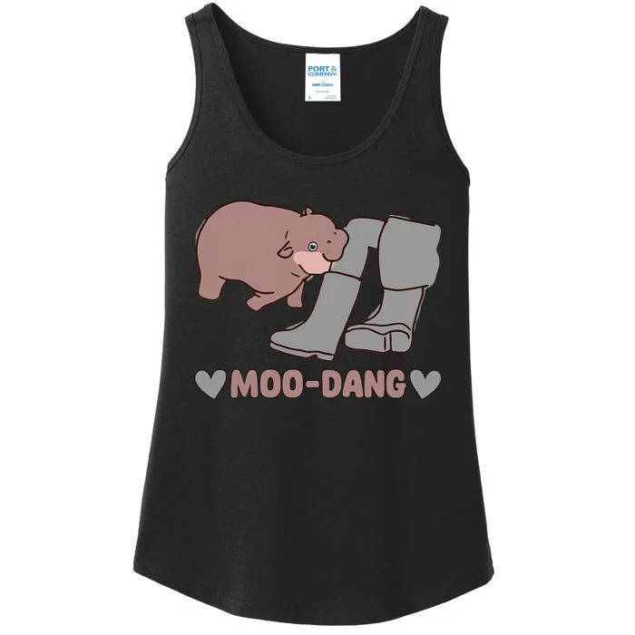 Moo Deng Bouncy Pig In Thai Picture Ladies Essential Tank