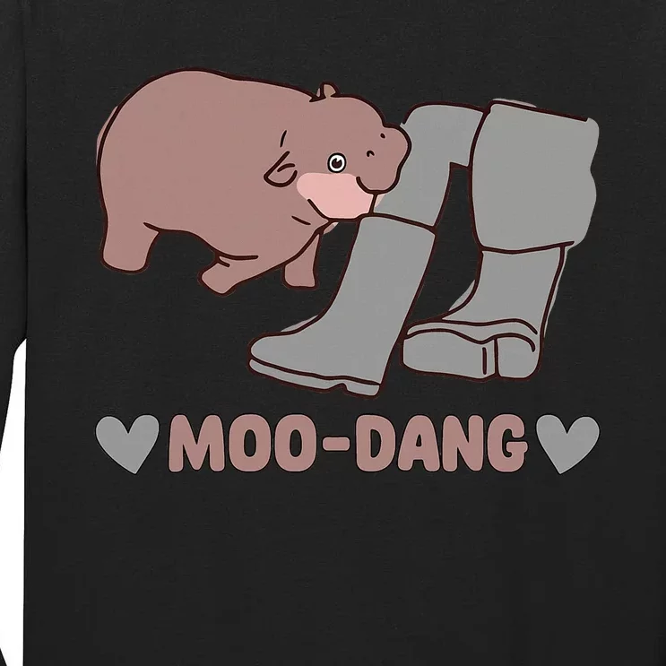 Moo Deng Bouncy Pig In Thai Picture Tall Long Sleeve T-Shirt