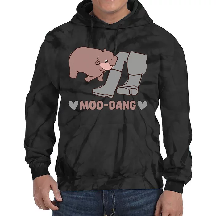 Moo Deng Bouncy Pig In Thai Picture Tie Dye Hoodie