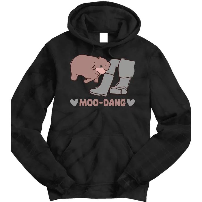 Moo Deng Bouncy Pig In Thai Picture Tie Dye Hoodie