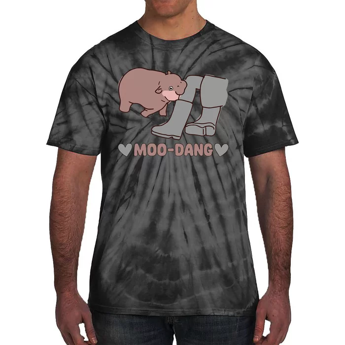 Moo Deng Bouncy Pig In Thai Picture Tie-Dye T-Shirt