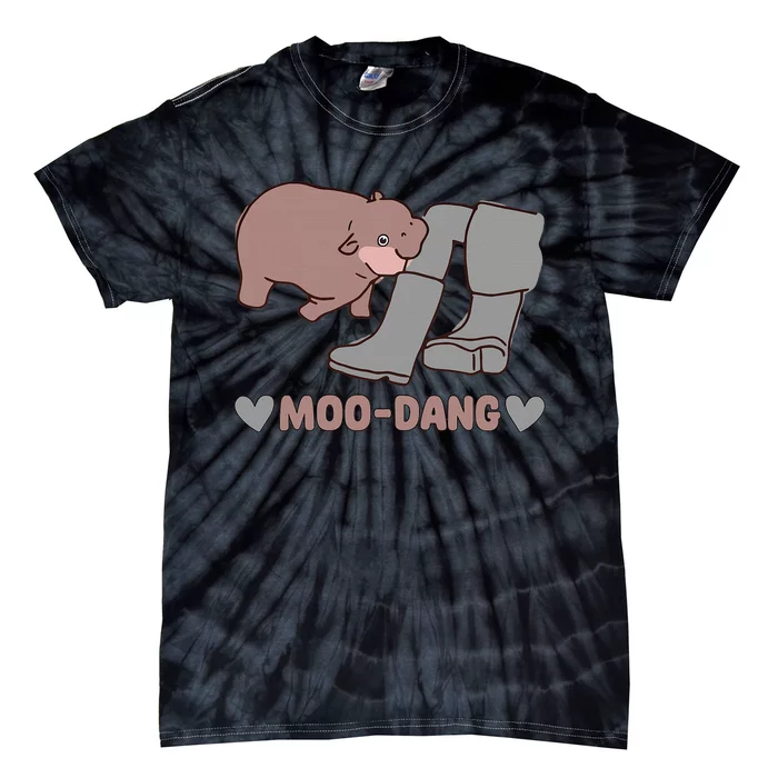 Moo Deng Bouncy Pig In Thai Picture Tie-Dye T-Shirt