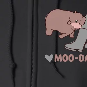 Moo Deng Bouncy Pig In Thai Picture Full Zip Hoodie